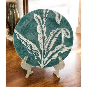 Vintage Tepco Palm Green Salad Plate Restaurant Ware MCM 7”
